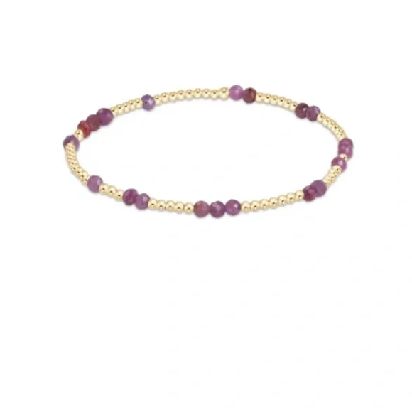 NWT ENEWTON Hope Unwritten Gemstone 2mm Bead Bracelet - Ruby - Picture 1 of 4